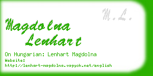 magdolna lenhart business card